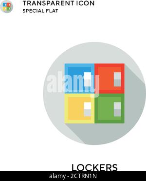 Lockers vector icon. Flat style illustration. EPS 10 vector. Stock Vector