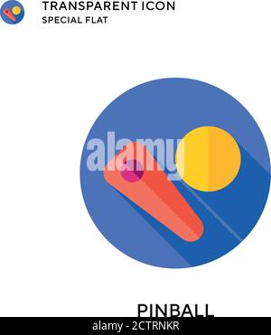 Pinball vector icon. Flat style illustration. EPS 10 vector. Stock Vector