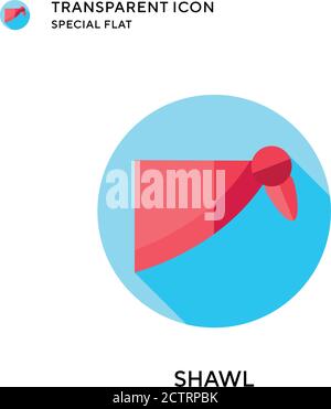 Shawl vector icon. Flat style illustration. EPS 10 vector. Stock Vector