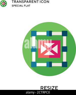 Resize vector icon. Flat style illustration. EPS 10 vector. Stock Vector