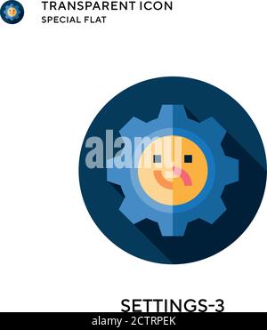 Settings-3 vector icon. Flat style illustration. EPS 10 vector. Stock Vector