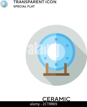 Ceramic vector icon. Flat style illustration. EPS 10 vector. Stock Vector