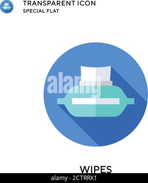 Wipes vector icon. Flat style illustration. EPS 10 vector. Stock Vector