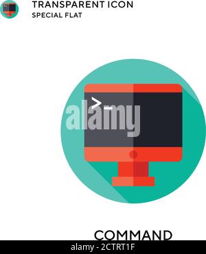Command vector icon. Flat style illustration. EPS 10 vector. Stock Vector