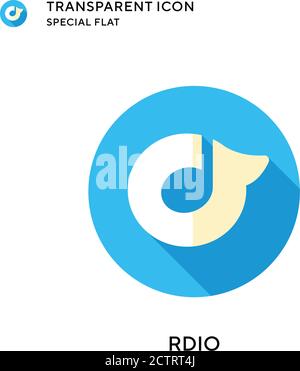 Rdio vector icon. Flat style illustration. EPS 10 vector. Stock Vector