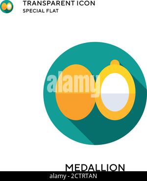 Medallion vector icon. Flat style illustration. EPS 10 vector. Stock Vector