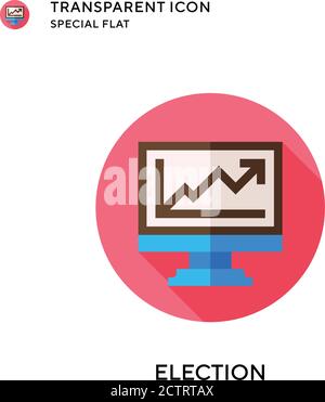 Election vector icon. Flat style illustration. EPS 10 vector. Stock Vector
