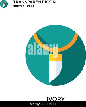 Ivory vector icon. Flat style illustration. EPS 10 vector. Stock Vector