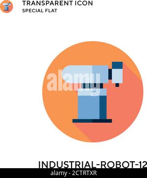 Industrial-robot-12 vector icon. Flat style illustration. EPS 10 vector. Stock Vector