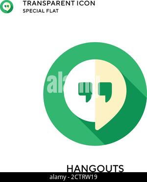 Hangouts vector icon. Flat style illustration. EPS 10 vector. Stock Vector