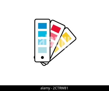 Color Palette Flat Icon on white background in vector illustration Stock Vector