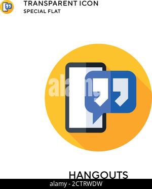Hangouts vector icon. Flat style illustration. EPS 10 vector. Stock Vector