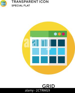 Grid vector icon. Flat style illustration. EPS 10 vector. Stock Vector