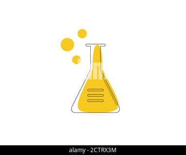 Laboratory Flat Icon on white background in vector illustration Stock Vector
