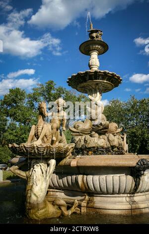 Rockefeller Fountain; sculpted in Italy in 1872 and installed in New York in 1903 Stock Photo