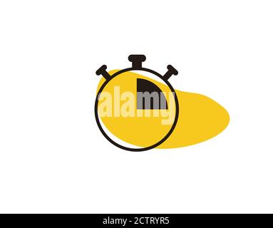 Alarm Clock Flat Icon on white background in vector illustration Stock Vector