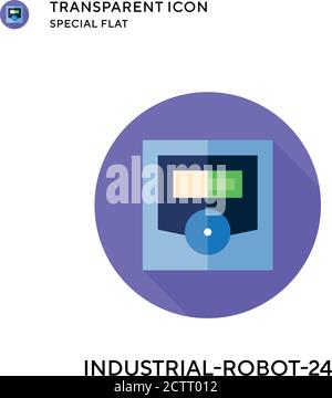 Industrial-robot-24 vector icon. Flat style illustration. EPS 10 vector. Stock Vector