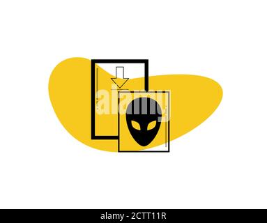 screen printing paper Flat Icon on white background in vector illustration Stock Vector
