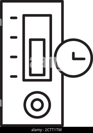 clock time device icon over white background. vector illustration Stock ...