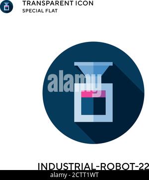 Industrial-robot-22 vector icon. Flat style illustration. EPS 10 vector. Stock Vector