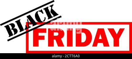 Black Friday logo design label, black and red Stock Vector