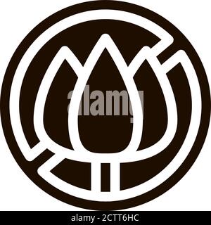 Allergen Free Sign Flower Vector Icon Stock Vector