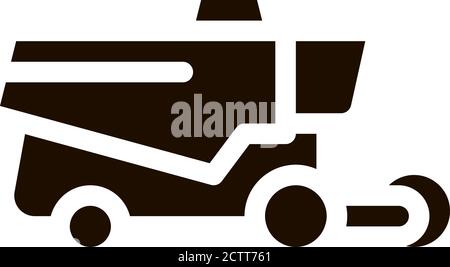 Reaping Harvester Vehicle Vector Icon Stock Vector