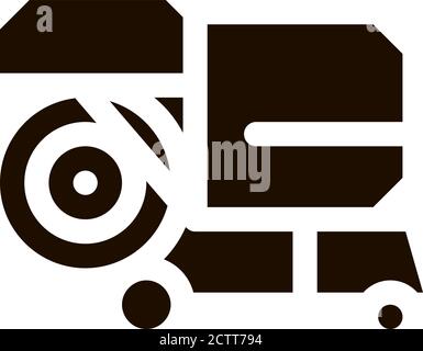 Shaking Harvester Vehicle Vector Icon Stock Vector