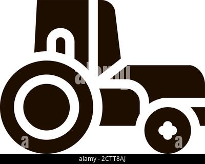 Caterpillar Tractor Vehicle Vector Icon Stock Vector