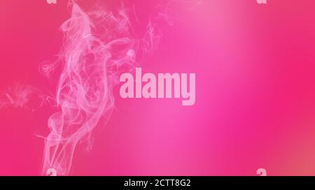 pink colored smoke ib magenta background . Abstract backdrop with copyspace Stock Photo
