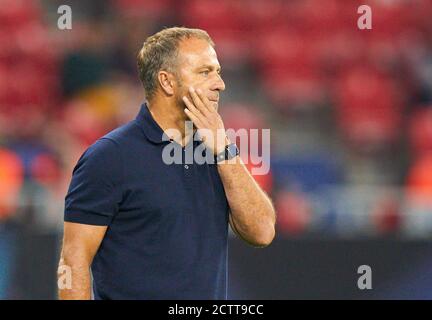 Budapest, Hungary, 24th September 2020.    Trainer Hansi FLICK (FCB), team manager, headcoach, coach,   in the Final UEFA Supercup match FC BAYERN MUENCHEN - FC SEVILLA  2-1 in Season 2019/2020, FCB, Munich, © Peter Schatz / Alamy Live News    - UEFA REGULATIONS PROHIBIT ANY USE OF PHOTOGRAPHS as IMAGE SEQUENCES and/or QUASI-VIDEO -  National and international News-Agencies OUT Editorial Use ONLY Stock Photo