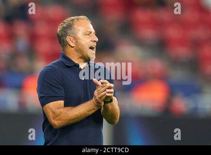 Budapest, Hungary, 24th September 2020.    Trainer Hansi FLICK (FCB), team manager, headcoach, coach,   in the Final UEFA Supercup match FC BAYERN MUENCHEN - FC SEVILLA  2-1 in Season 2019/2020, FCB, Munich, © Peter Schatz / Alamy Live News    - UEFA REGULATIONS PROHIBIT ANY USE OF PHOTOGRAPHS as IMAGE SEQUENCES and/or QUASI-VIDEO -  National and international News-Agencies OUT Editorial Use ONLY Stock Photo