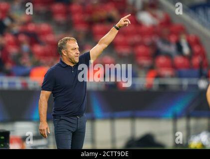 Budapest, Hungary, 24th September 2020.   Trainer Hansi FLICK (FCB), team manager, headcoach, coach,      in the Final UEFA Supercup match FC BAYERN MUENCHEN - FC SEVILLA  2-1 in Season 2019/2020, FCB, Munich, © Peter Schatz / Alamy Live News    - UEFA REGULATIONS PROHIBIT ANY USE OF PHOTOGRAPHS as IMAGE SEQUENCES and/or QUASI-VIDEO -  National and international News-Agencies OUT Editorial Use ONLY Stock Photo