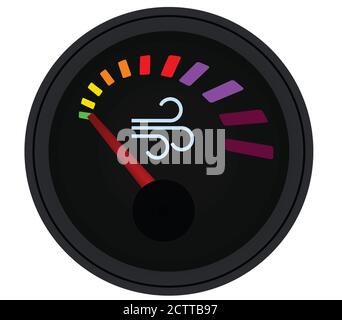 Air quality gauge. vector illustration Stock Vector