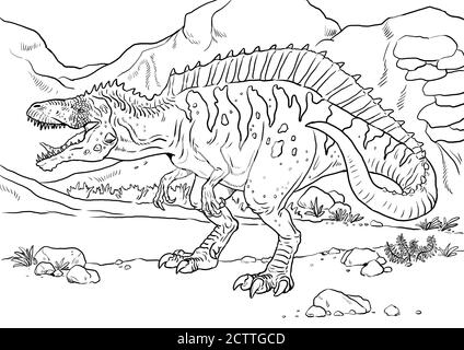 giganotosaurus coloring page