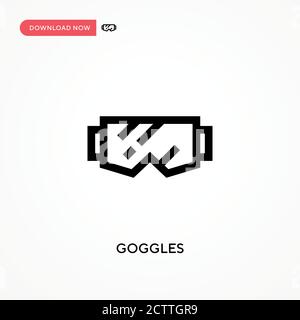 Goggles vector icon. . Modern, simple flat vector illustration for web site or mobile app Stock Vector