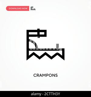 Crampons vector icon. . Modern, simple flat vector illustration for web site or mobile app Stock Vector