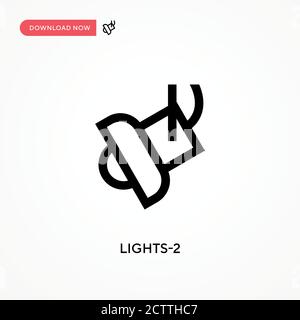 Lights-2 vector icon. . Modern, simple flat vector illustration for web site or mobile app Stock Vector