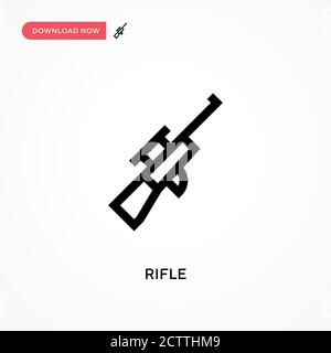 Rifle vector icon. . Modern, simple flat vector illustration for web site or mobile app Stock Vector