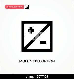Multimedia option vector icon. . Modern, simple flat vector illustration for web site or mobile app Stock Vector