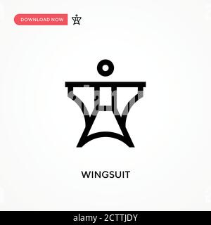 Wingsuit vector icon. . Modern, simple flat vector illustration for web site or mobile app Stock Vector