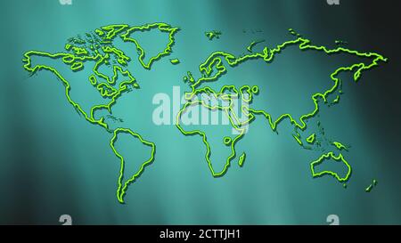 World Blank Map Isolated On White Background High Detailed Black Silhouette Map Of The World Stock Photo Alamy