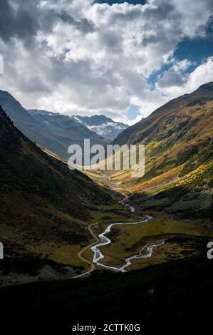 Val Grialetsch auf dem Flüelapass Stock Photo