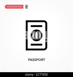 Passport vector icon. . Modern, simple flat vector illustration for web site or mobile app Stock Vector
