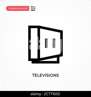 Televisions vector icon. . Modern, simple flat vector illustration for web site or mobile app Stock Vector