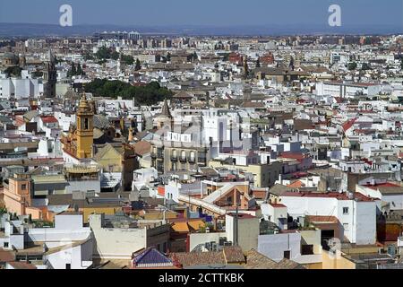 Sewilla, Sevilla, España, Hiszpania, Spain, Spanien, General view of the city. Gesamtansicht der Stadt. Vista general de la ciudad. Widok ogólny. Stock Photo
