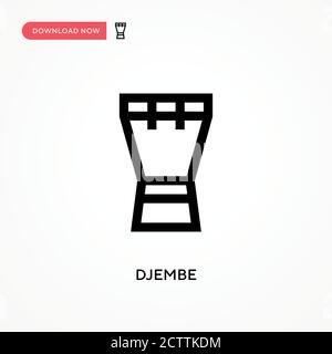 Djembe vector icon. . Modern, simple flat vector illustration for web site or mobile app Stock Vector