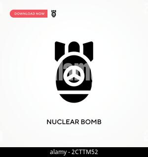 Nuclear bomb vector icon. . Modern, simple flat vector illustration for web site or mobile app Stock Vector