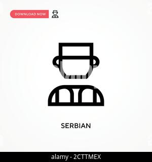 Serbian vector icon. . Modern, simple flat vector illustration for web site or mobile app Stock Vector
