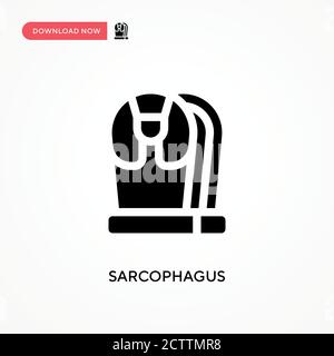 Sarcophagus vector icon. . Modern, simple flat vector illustration for web site or mobile app Stock Vector